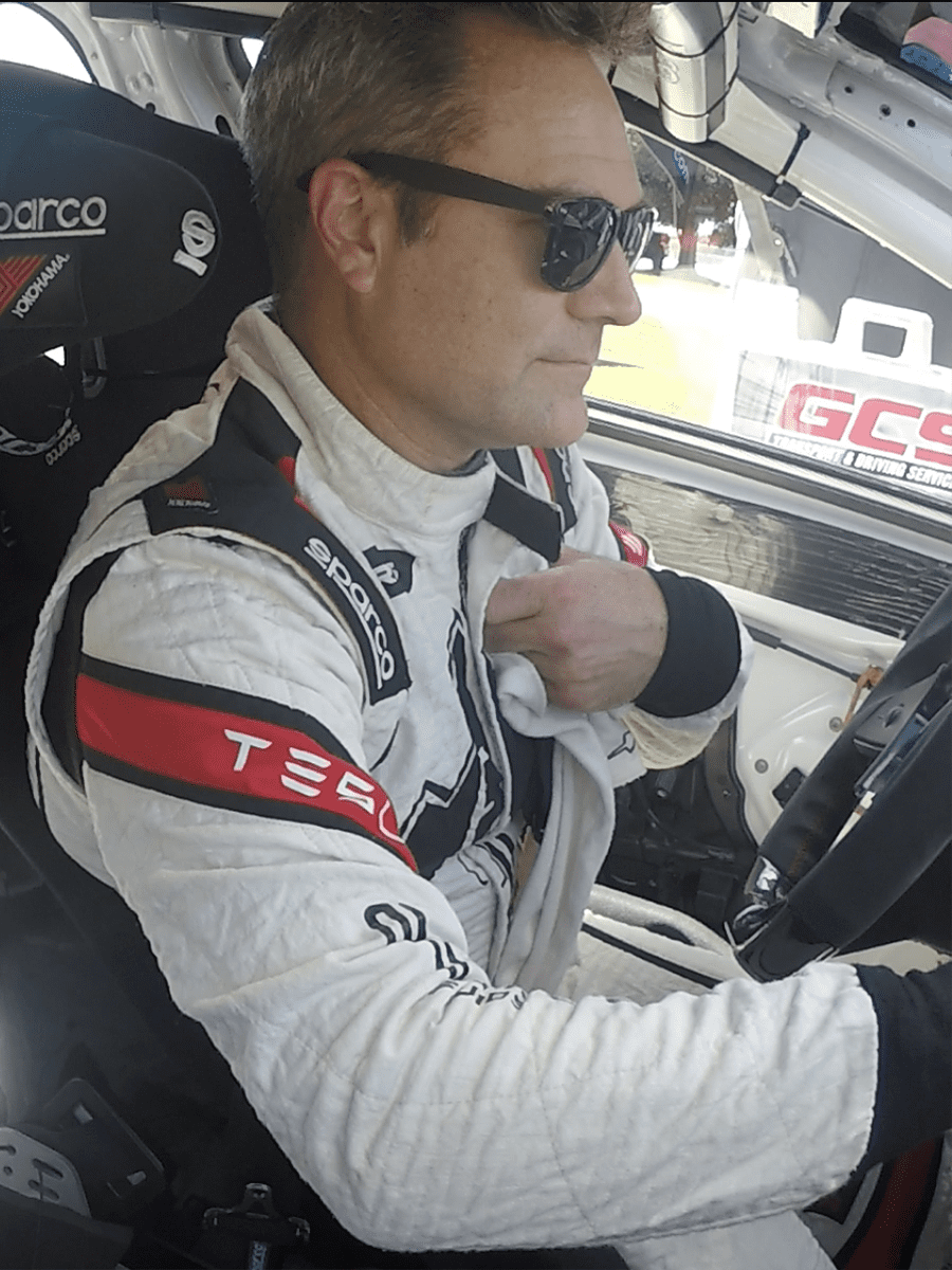 Blake Fuller seated in race car